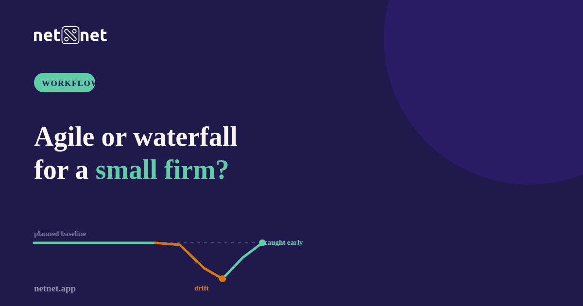 Agile or waterfall: which fits a small creative or technical firm?