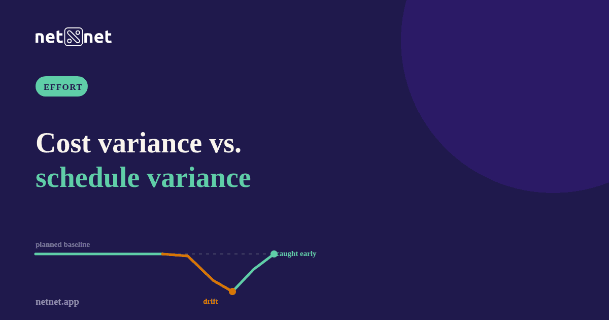 What’s the difference between cost variance and schedule variance?