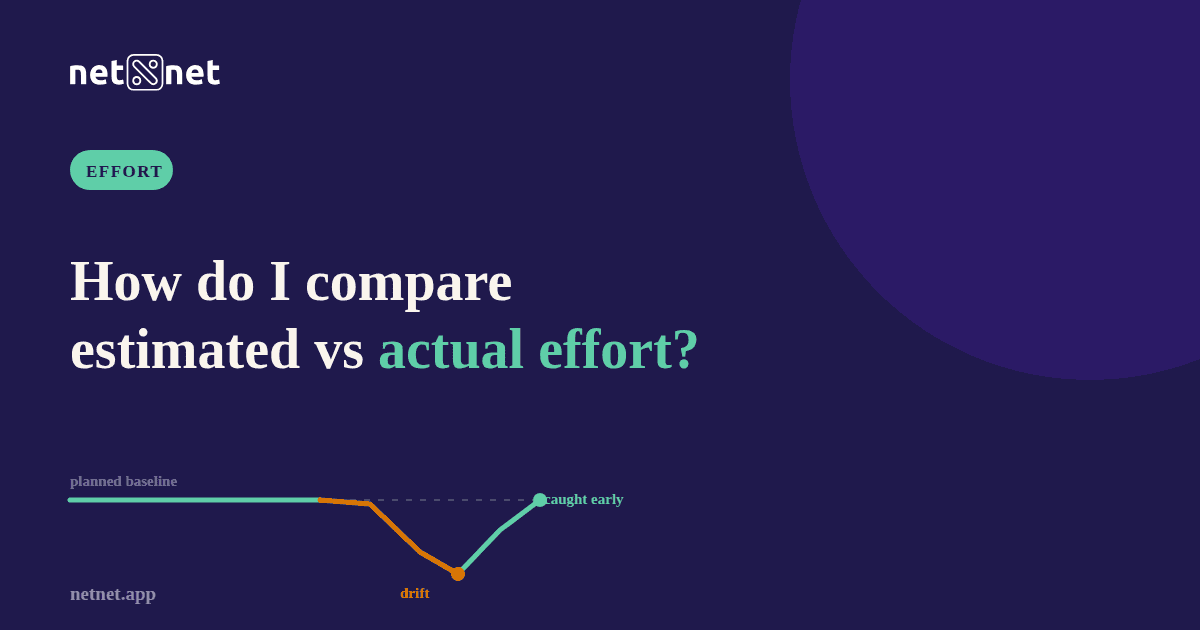 How do I compare estimated vs. actual effort on agency projects?