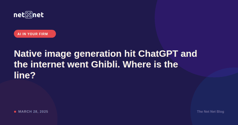 Native image generation hit ChatGPT and the internet went Ghibli. Where is the line?