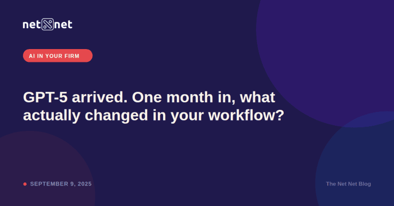 GPT-5 arrived. One month in, what actually changed in your workflow?