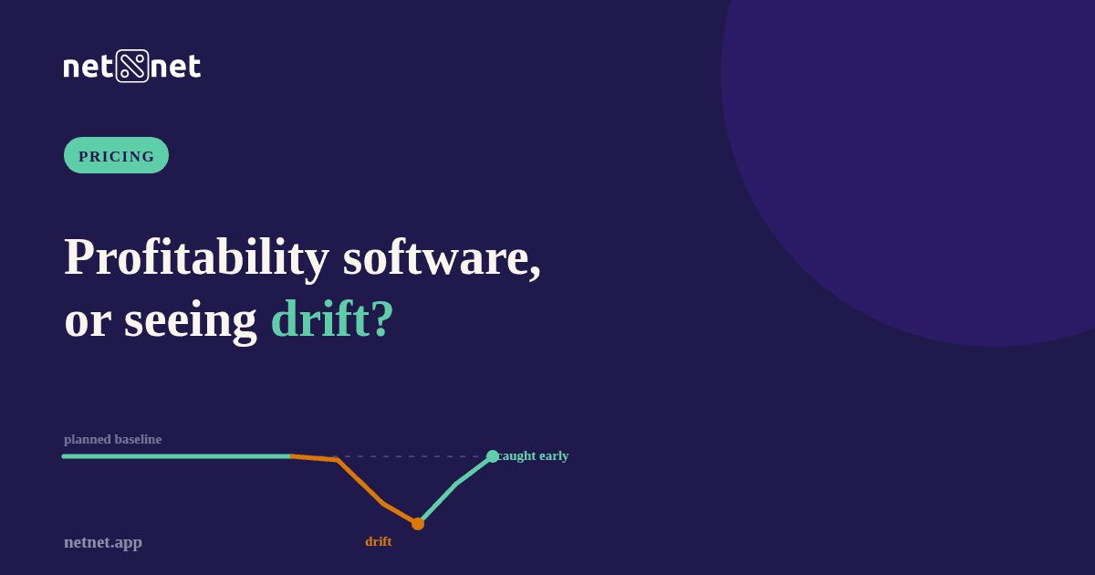 Do you need project profitability software, or do you need to see drift?
