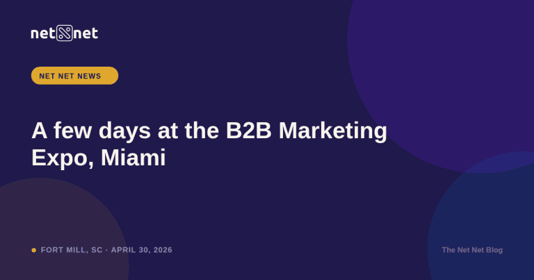 We spent a few days at the B2B Marketing Expo in Miami