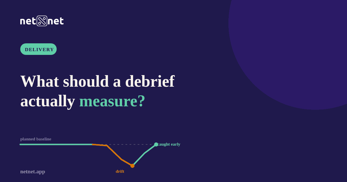 What should a post-project debrief actually measure?