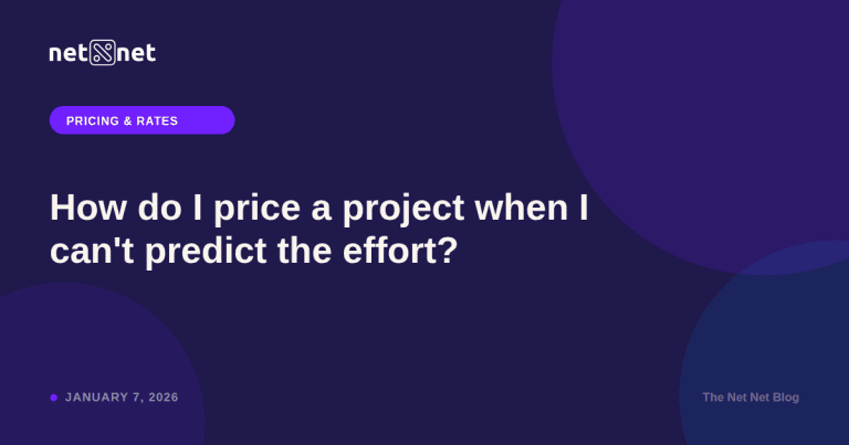 How do I price a project when I can’t predict the effort?