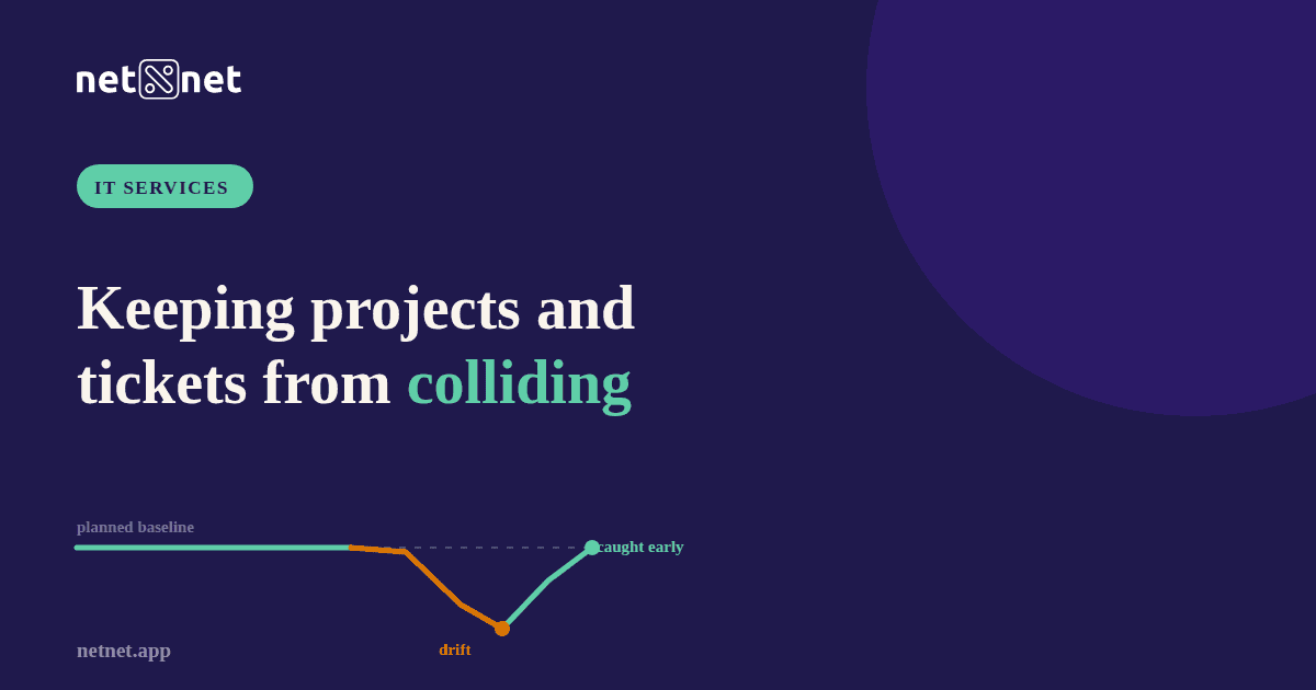 How do IT service providers keep projects and support tickets from colliding?