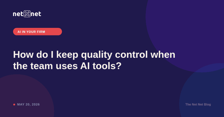 How do I keep quality control when the team uses AI tools?
