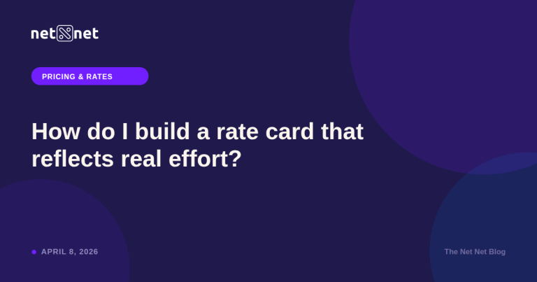 How do I build a rate card that reflects real effort?