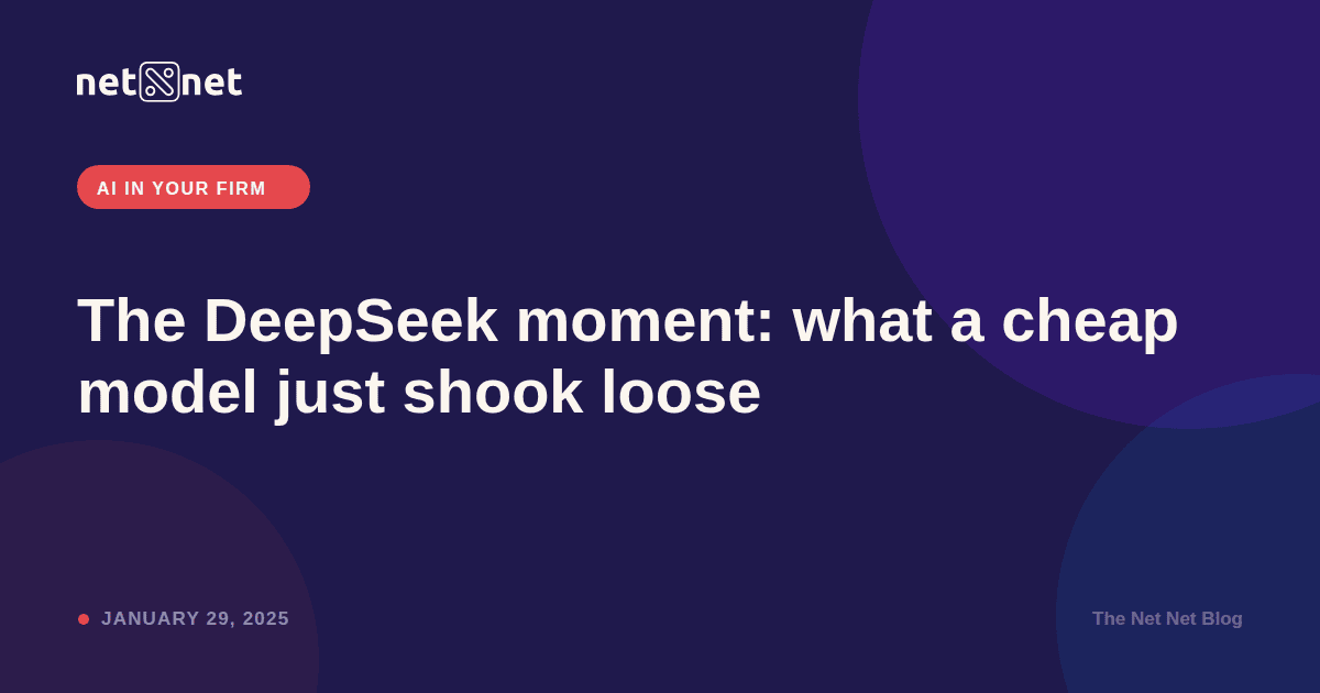 The DeepSeek moment: what a cheap model just shook loose