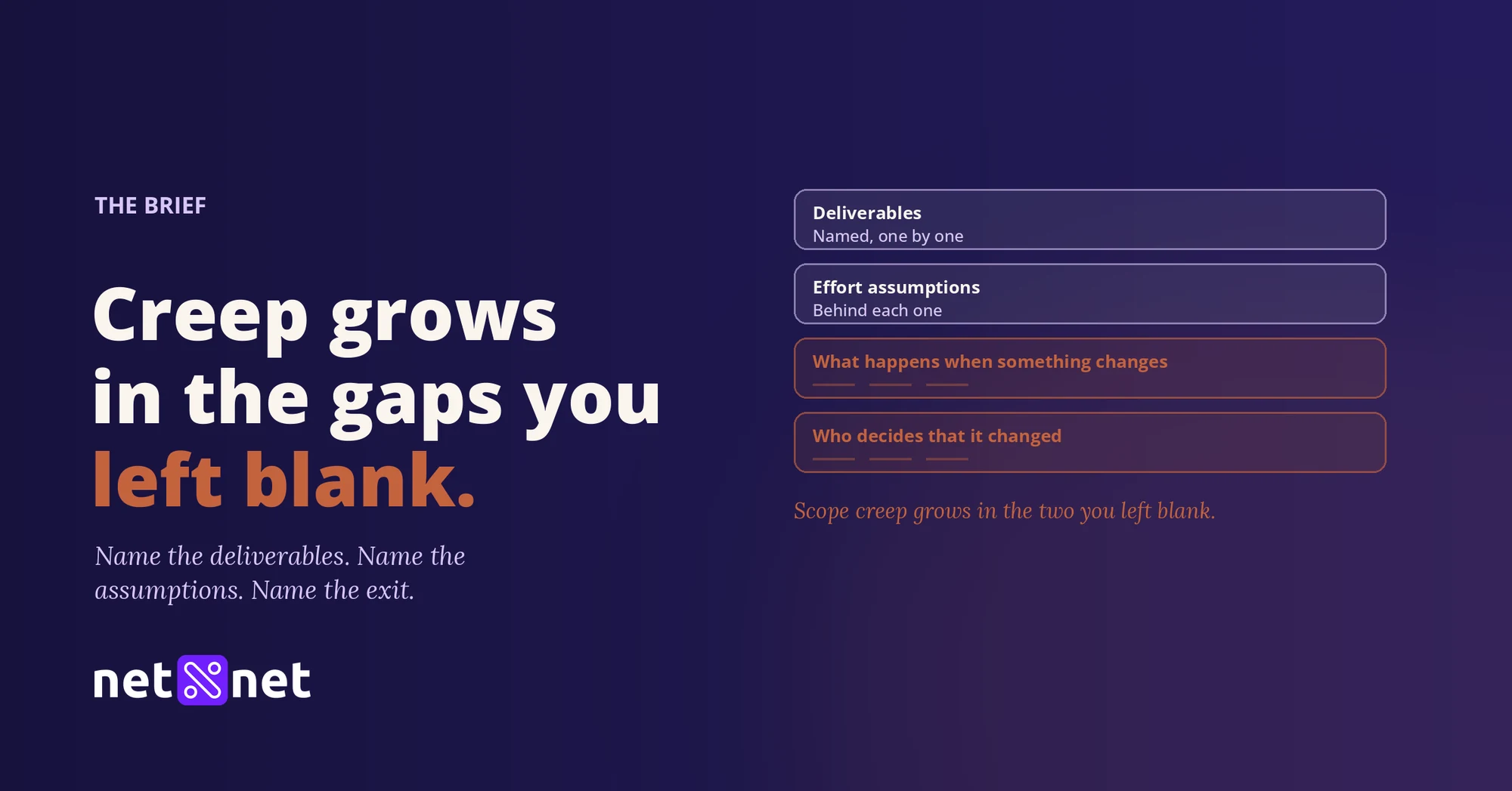 How do I write a project brief that prevents scope creep?