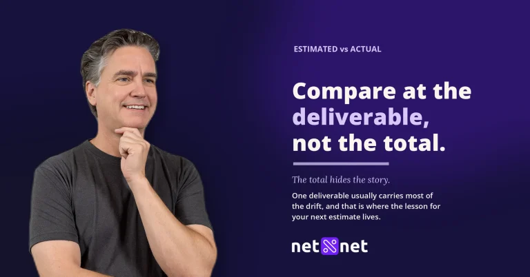 How do I compare estimated vs. actual effort on agency projects?